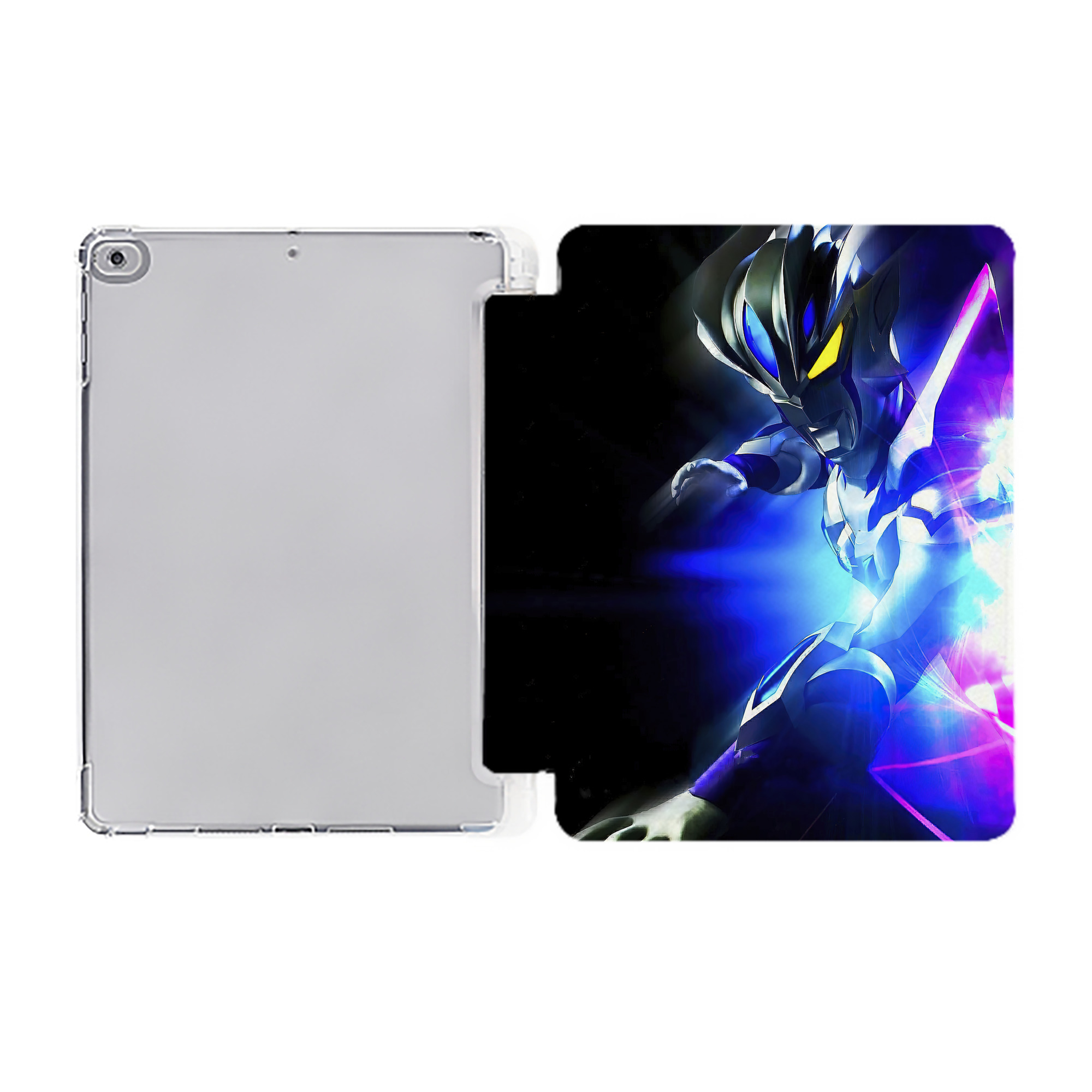 （画像用） ウルトラマン Ultraman IPad ケース ペン収納付き 三つ折りスタンド PUレザー×シリコン 対応機種9.5/10.5/10.9インチ
